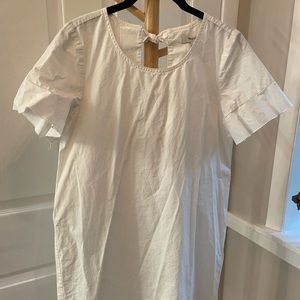 Madewell white bow cut out dress.